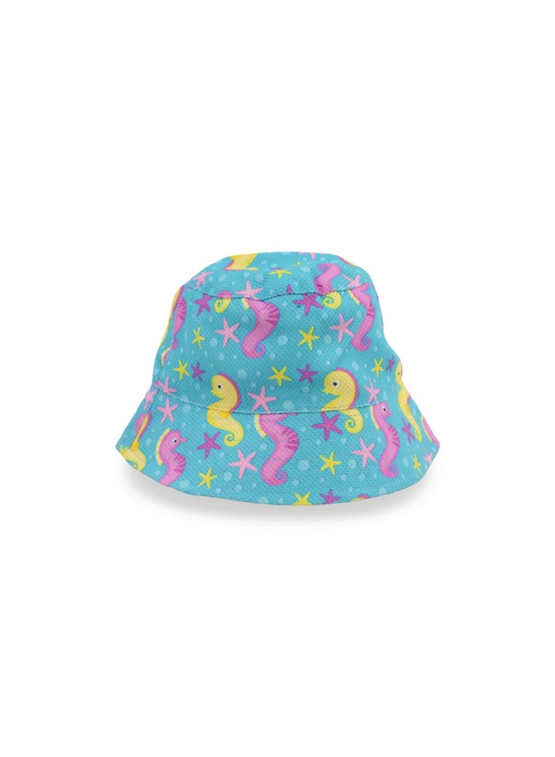 Bucket Hat with Seahorse Print - Image 1
