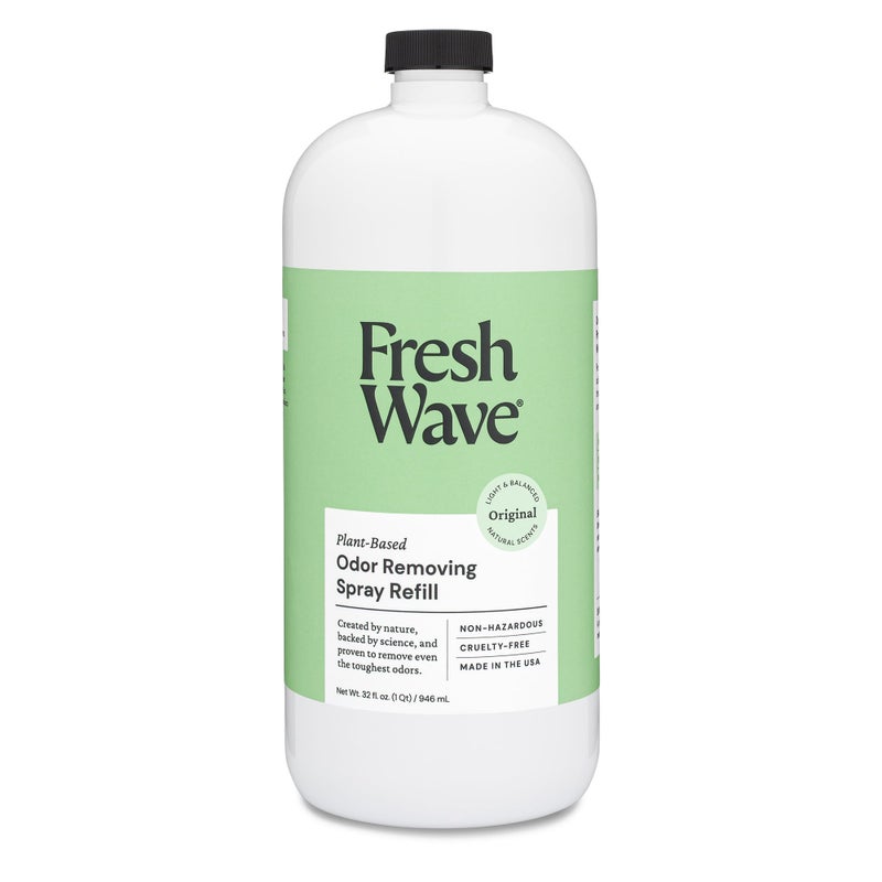 Fresh Wave Odor Eliminator Spray & Air Freshener Refill  32 Fl. Oz. | Original Scent Spray Refills For Up To 4 8Oz. Spray Bottles | Safer Odor Relief | Natural Plant-Based Odor Eliminator - Image 1