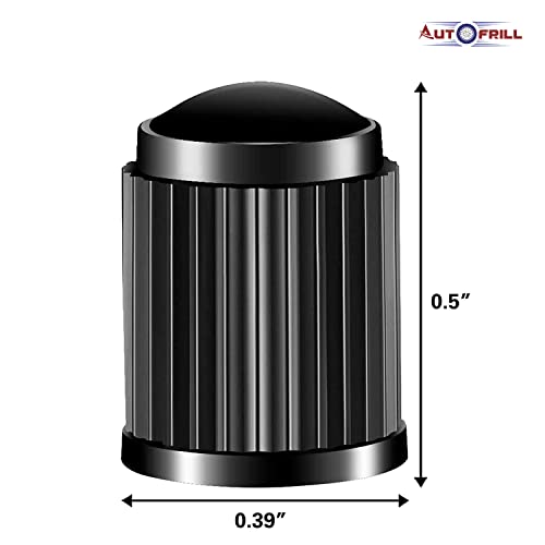 AUTOFRILL 10 Pcs Car Wheel Universal Tire Stem Covers for Cars, SUVs, Bike and Bicycle, Trucks, Motorcycles Heavy-Duty Valve Cap Stem Air Valve Caps (Pack of 10, Black) - Image 2
