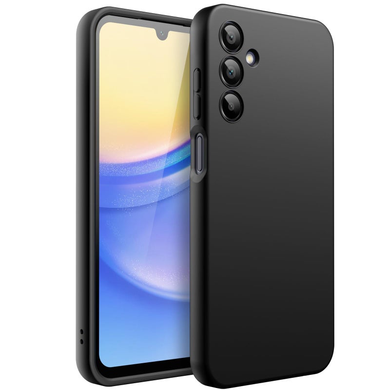 JETech Slim Fit Case for Samsung Galaxy A15 5G / 4G 6.5-Inch, Soft TPU Thin Protective Phone Cover with Matte Finish, Shockproof (Black) - Image 1