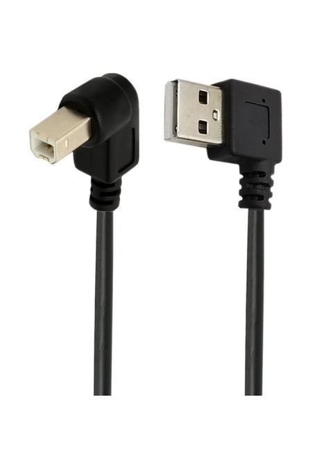 Usb Printer Data Line Double Elbow AM-BM USB2.0 Print Line USB Elbow Printer Data Line-Color:AM LEFT-BM DOW-Line Length:1.5 M