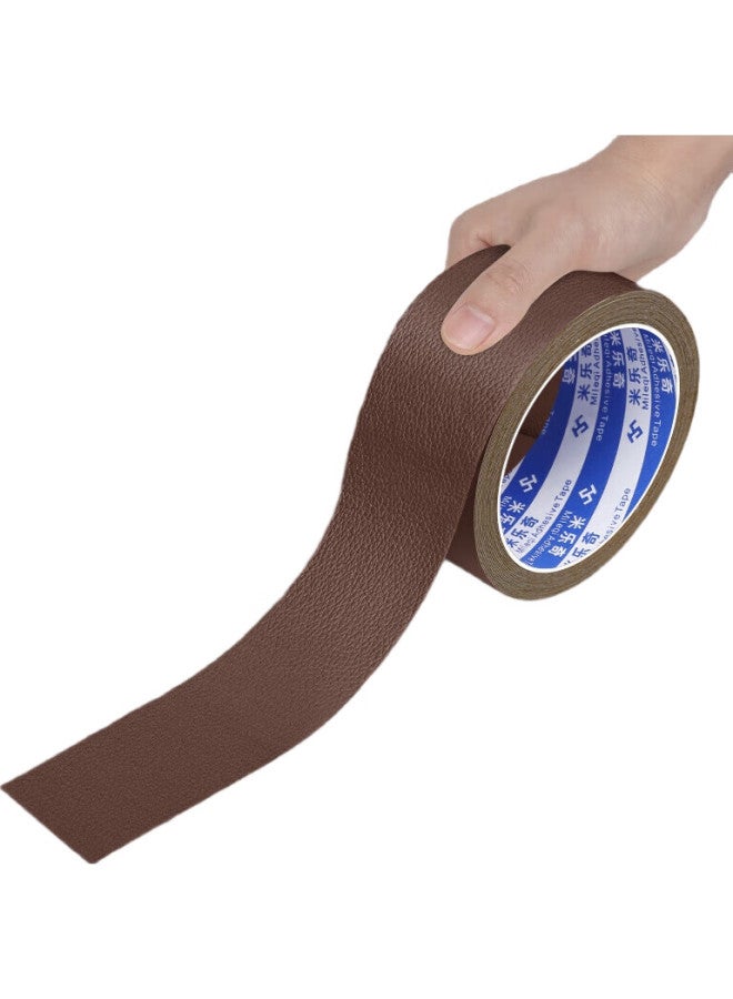 Miloch Mileqi Self-Adhesive Leather Repair Patch, Seat Renovation, Car Leather Seat, Electric Vehicle Seat Leather Repair, Self-Adhesive Roll, Dark Brown [5Cm Wide * 5M Long] 2 Rolls - Image 3