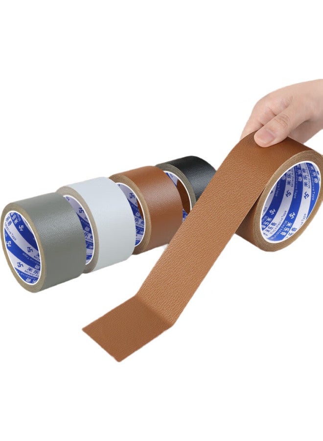 Miloch Mileqi Self-Adhesive Leather Repair Patch, Seat Renovation, Car Leather Seat, Electric Vehicle Seat Leather Repair, Self-Adhesive Roll, Dark Brown [5Cm Wide * 5M Long] 2 Rolls - Image 1