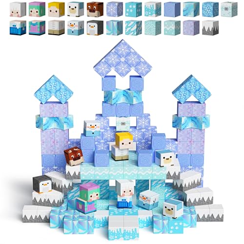 GobiDex Magnetic Blocks Magnet Building Toys Princess Castle Toys for Girls STEM Creative Sensory Birthday Gift for Kids Age 3 Years Old - Image 1