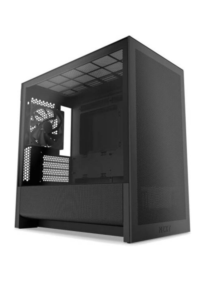 NZXT H3 Flow, Micro-ATX Mid-Tower PC Case High Airflow Design, Tempered Glass Side Panel, Compact Form Factor, Front I/O with USB-C and USB 3.2 Gen 1, Black | CC-H31FB-01  - Image 1