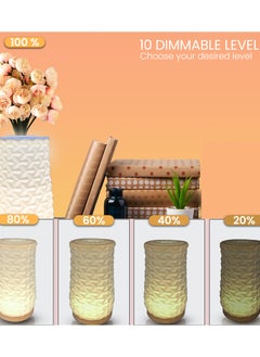 HOCC 2 in 1 Illuminated Table Lamp Flower Vase Crystal Flower Design  - Image 3