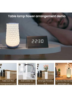 HOCC 2 in 1 Illuminated Table Lamp Flower Vase Crystal Flower Design  - Image 4
