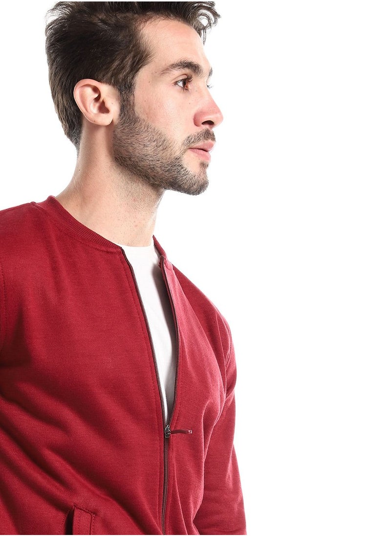 Caesar - Mens Sweat Shirt With Front Pockets And Through Zipper - Image 1