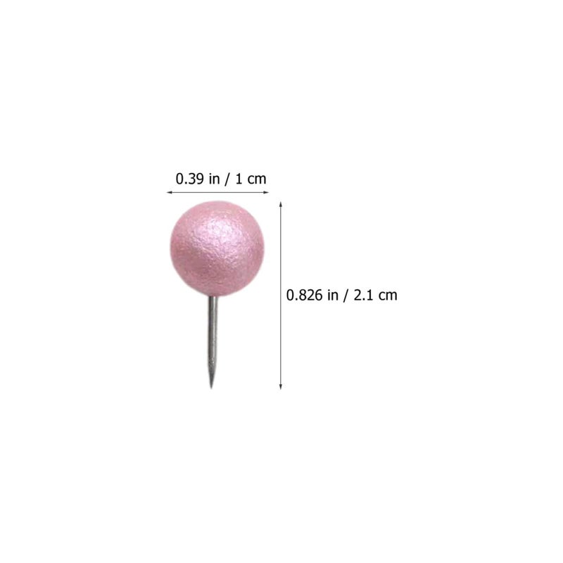 Pearlized Round Head Push Pins 10mm 100pcs Soft Cork Board Tacks for Office and Home Organization - Image 3