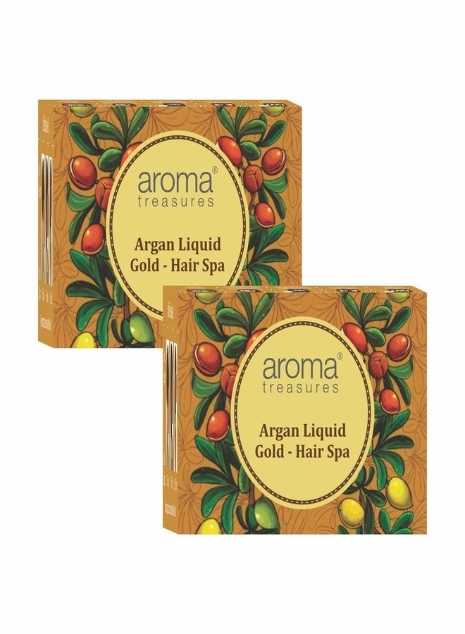 أروما تريجرز سبا الشعر السائل الذهبي بزيت الأرغان من أروما تريجرز، 30 غرام (عبوة من قطعتين) - Image 1