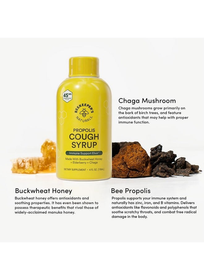 Beekeeper's Naturals Beekeeper's Naturals Propolis Honey Cough Syrup Daytime for Adults Elderberry, Bee Propolis, Buckwheat Honey - Immune Support & Throat Soothing, 4 oz  - Image 5