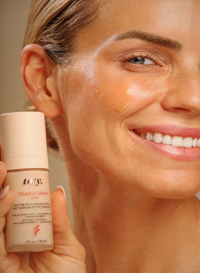 toty. by Sofia Vergara - Transforma AHA 360º Retexturizing Serum - Sun Damage Repair For Face - Glycolic Acid Serum - Anti Aging Treatment for Dark Spots, Lines, Wrinkles - Travel Size (0.5 fl oz) - Image 5