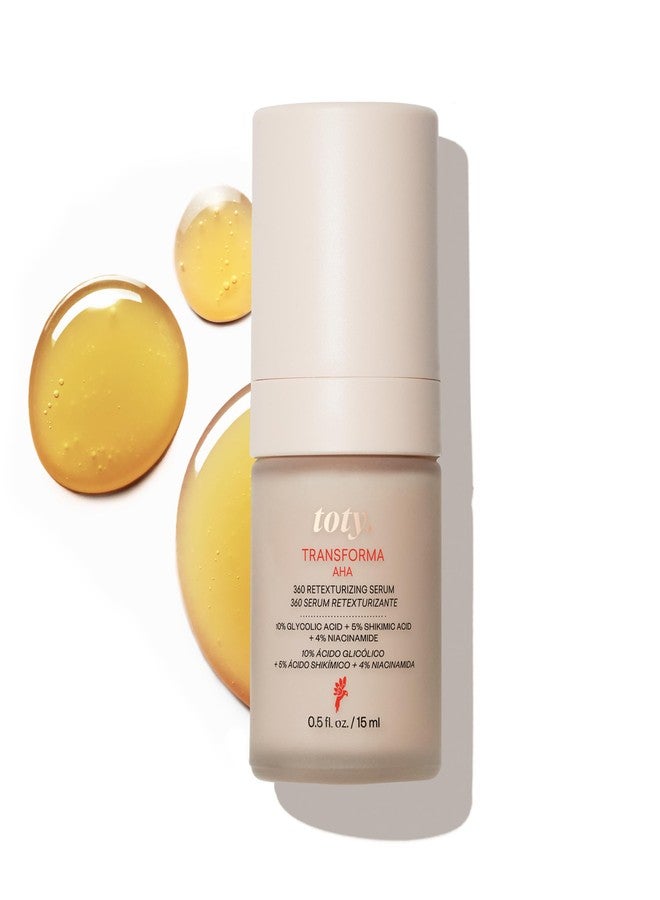 toty. by Sofia Vergara - Transforma AHA 360º Retexturizing Serum - Sun Damage Repair For Face - Glycolic Acid Serum - Anti Aging Treatment for Dark Spots, Lines, Wrinkles - Travel Size (0.5 fl oz) - Image 1