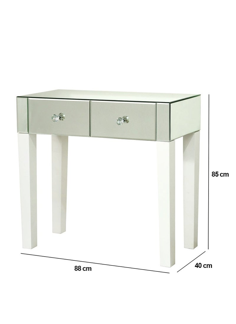 VANITY LIVING - VANITY LIVING Dressing Table - Two Mirrored Drawers - Image 1