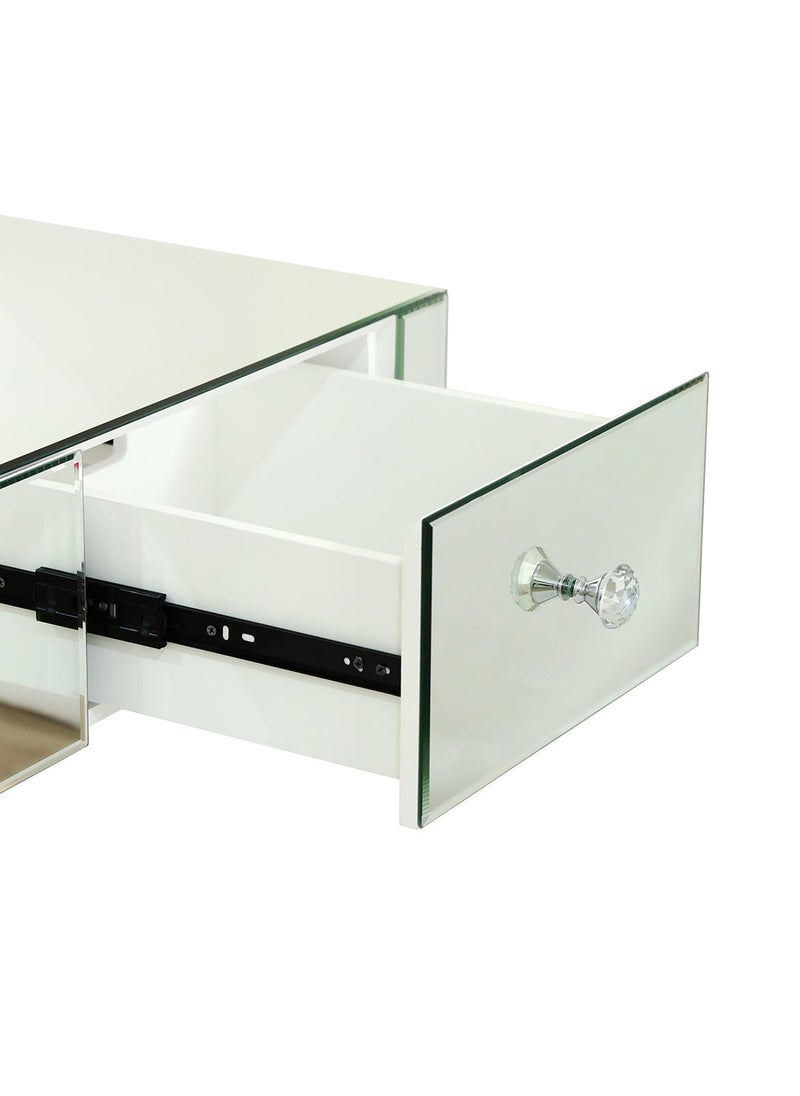 VANITY LIVING - VANITY LIVING Dressing Table - Two Mirrored Drawers - Image 1
