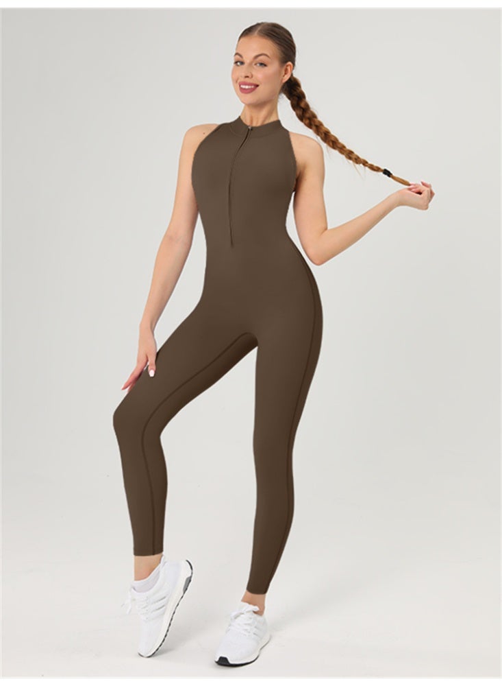 عام زيبر الرياضة حللا المرأة عارية الذراعين اليوغا داخلية قطعة واحدة دعوى - Image 1