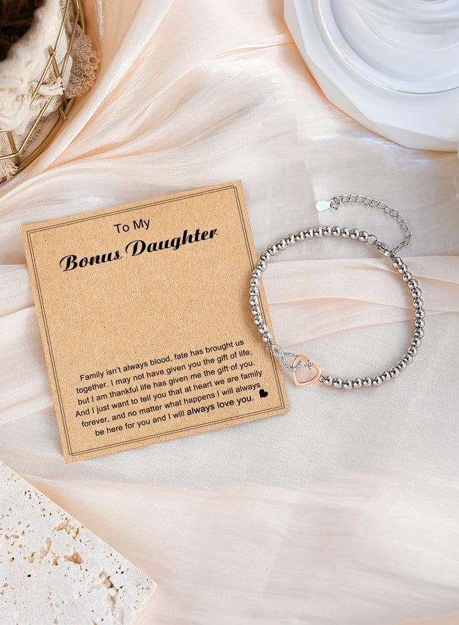 Shonyin Bonus Daughter Gifts from Stepmom Stepdad Unique, bracelet for Unbiological Step Bonus Daughter Stepdaughter Valentines Easter Mothers Day Christmas Gift - Image 5