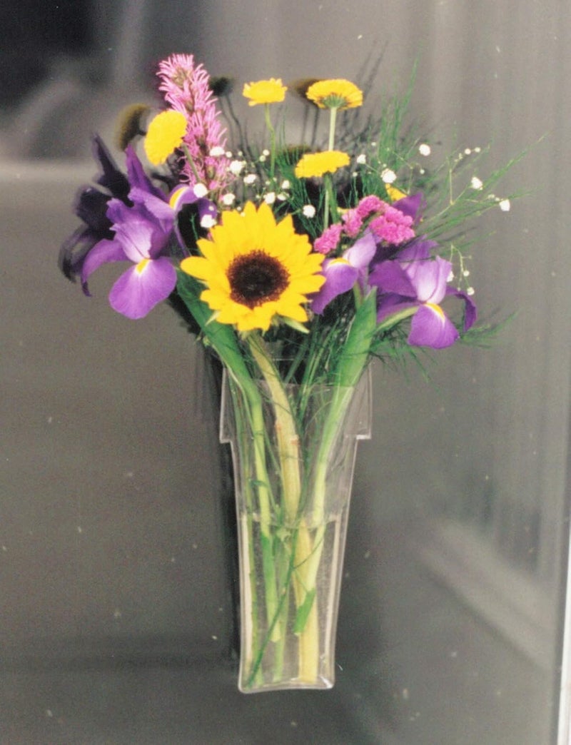 Gadjit Vinyl Window Vase Shaped Like a Flower Pot  Suctions to Windows and Mirrors Holds Bouquet of Flower Stems and Water Clear Flexible Vinyl - Image 2