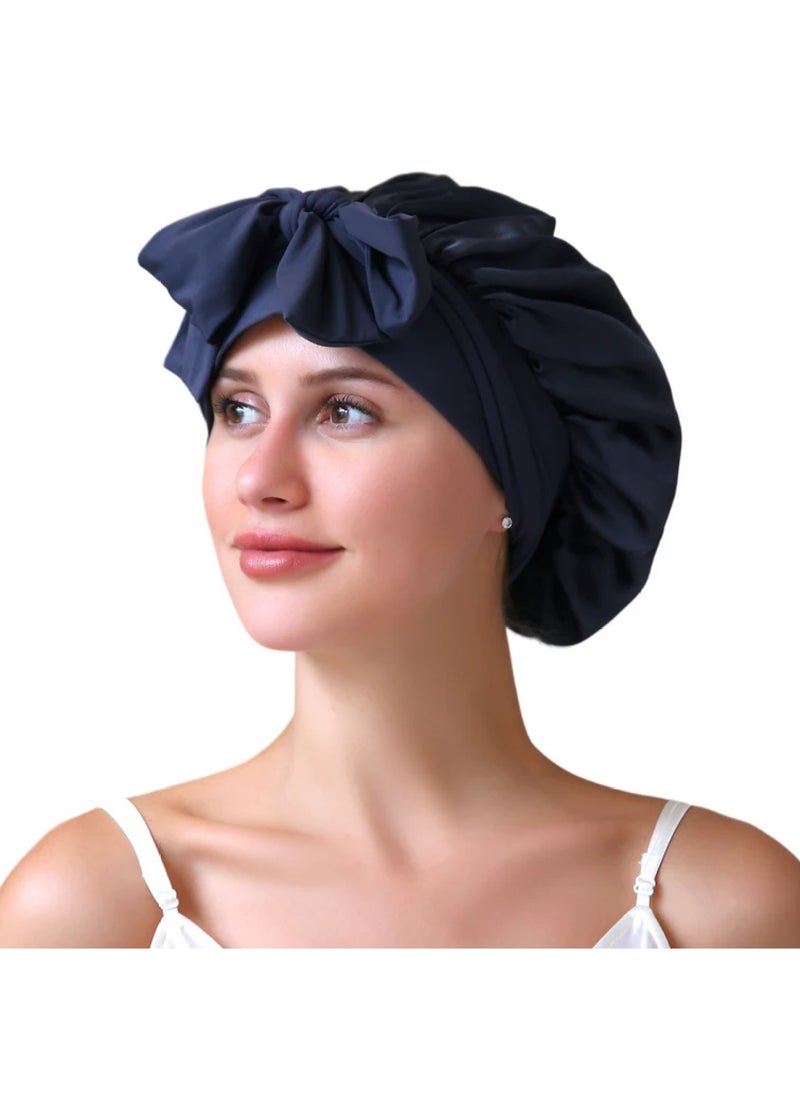 ZIMASILK 19 Momme Silk Sleep Cap with Ice Silk Band  - Image 1