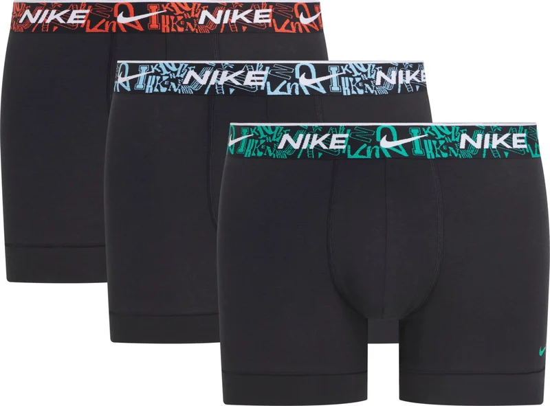 نايكي Men's Brand Logo Elastic Band Daily Use Black Boxer 0000KE1008-L50