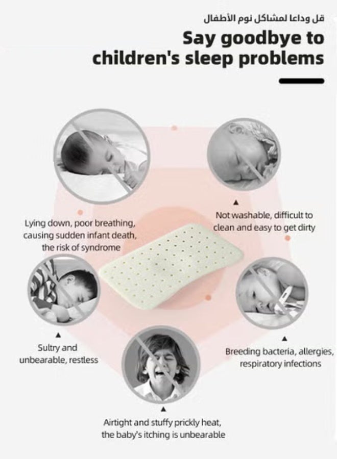 DOOKOO Baby Nursing Sleeping Pillows, Toddler Pillows for Sleeping, Kids Spine Protection Pillows, Soft Infant Pillows for Sleeping, Ergonomic Design, Especially for Children Aged 0-3 Years - Image 5