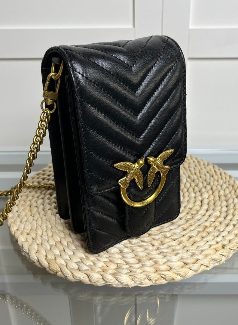 Pinko Chain Crossbody Vertical Mobile Phone Bag 18*10*7cm - Image 2