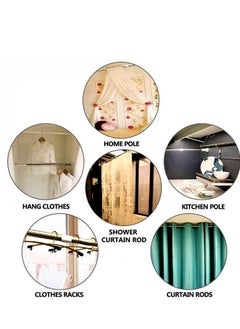 Lavish Adjustable No Drill Tension Rod Curtain Shower Rod, 39.4 Inch-78.7 Inch  - Image 4