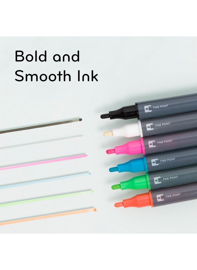 U Brands Liquid Glass Board Dry Erase Markers With Erasers, Set Of 12, Assorted Colors, Low-Odor, Medium (2 Mm) Point  - Image 3