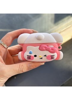 AirPods 4Th Generation Cartoon Silicone Soft Protective Cover Suitable For Apple Wireless Bluetooth Headphone Case Hot Sale In Foreign Trade-Color:D55 Model (with Hook)-Applicable Models:Airpods 4 (2024 Version)
