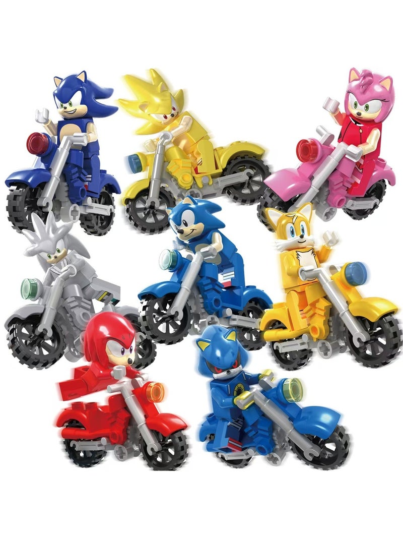 Building Block Figure Model with Motorcycle Toy - Image 2