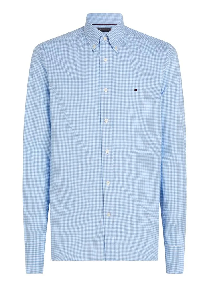 TOMMY HILFIGER Regular Fit Flex Cotton Poplin Gingham Shirt