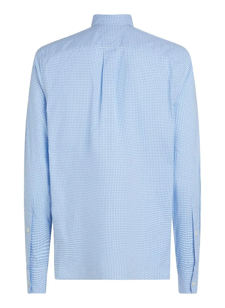 TOMMY HILFIGER Regular Fit Flex Cotton Poplin Gingham Shirt