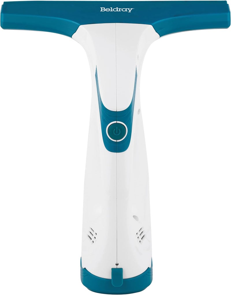 Beldray BEL0749 Cordless Window Vac – Rechargeable Window Cleaning Set, 60ml Water Tank, Remove Grime and Condensation from Windows, Mirrors and Shower Screens, Lightweight & Compact, White/Turquoise - Image 1