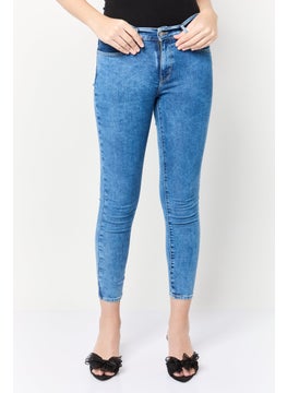 Levi's Women Super Skinny Fit Washed Stretchable Denim, Blue  - Image 1