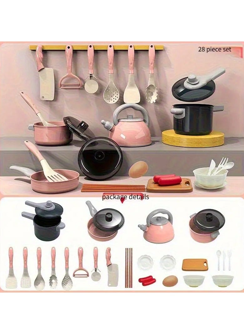 Miniature Kitchen Cooking Utensils & Fruit Food Play Set – Pretend Play Toy for Girls & Kids - Image 1