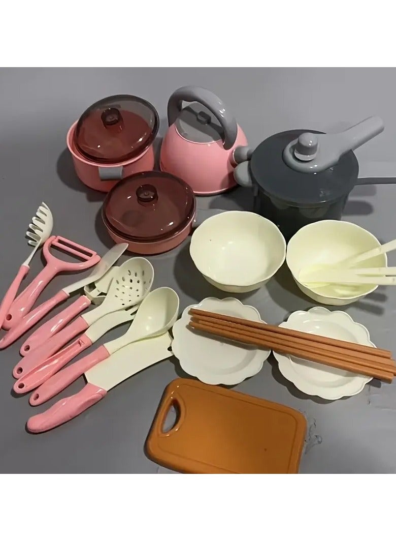 Miniature Kitchen Cooking Utensils & Fruit Food Play Set – Pretend Play Toy for Girls & Kids - Image 2