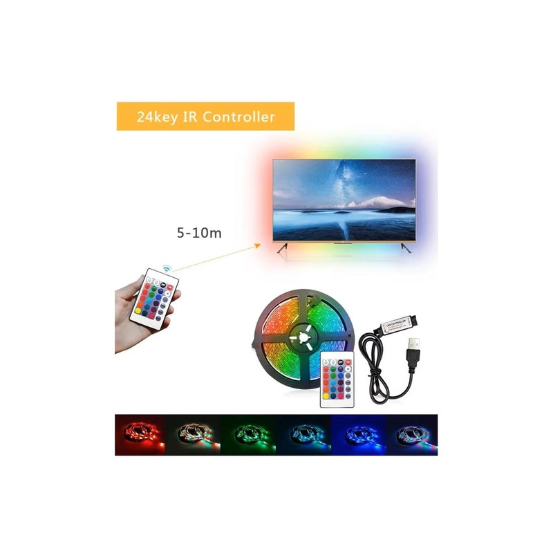 HUMAIZAR شريط إضاءة LED HUMAIZAR ملون USB RGB بلوتوث لتزيين غرفة النوم إضاءة خلفية للتلفاز إضاءة غرفة الألعاب مزامنة الموسيقى شريط إضاءة LED 5050 SMD 5 متر تحكم عن بعد عبر التطبيق - Image 5