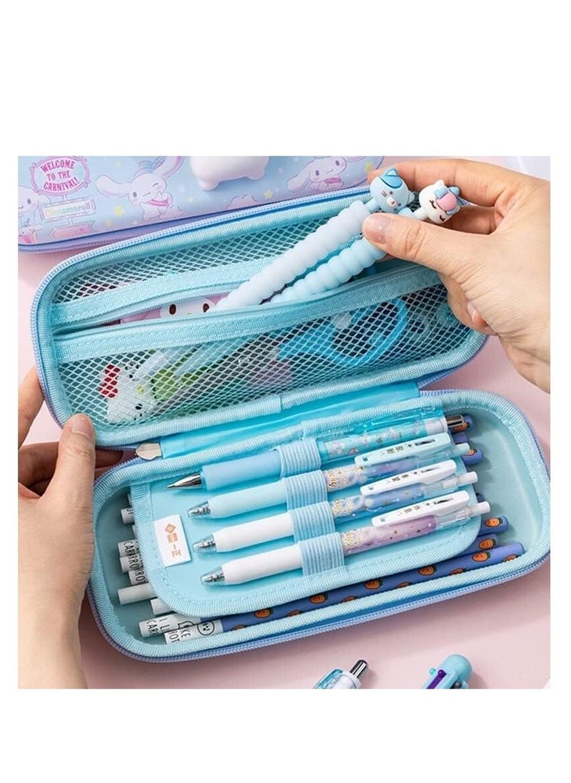 Generic - Kuromi My Melody Pencil Case For Girls School Supplies Cute Anime Cosmetic Bag Pouch Stationary Pencil Box For Kids Teens College Students (Cinnamoroll) - Image 1