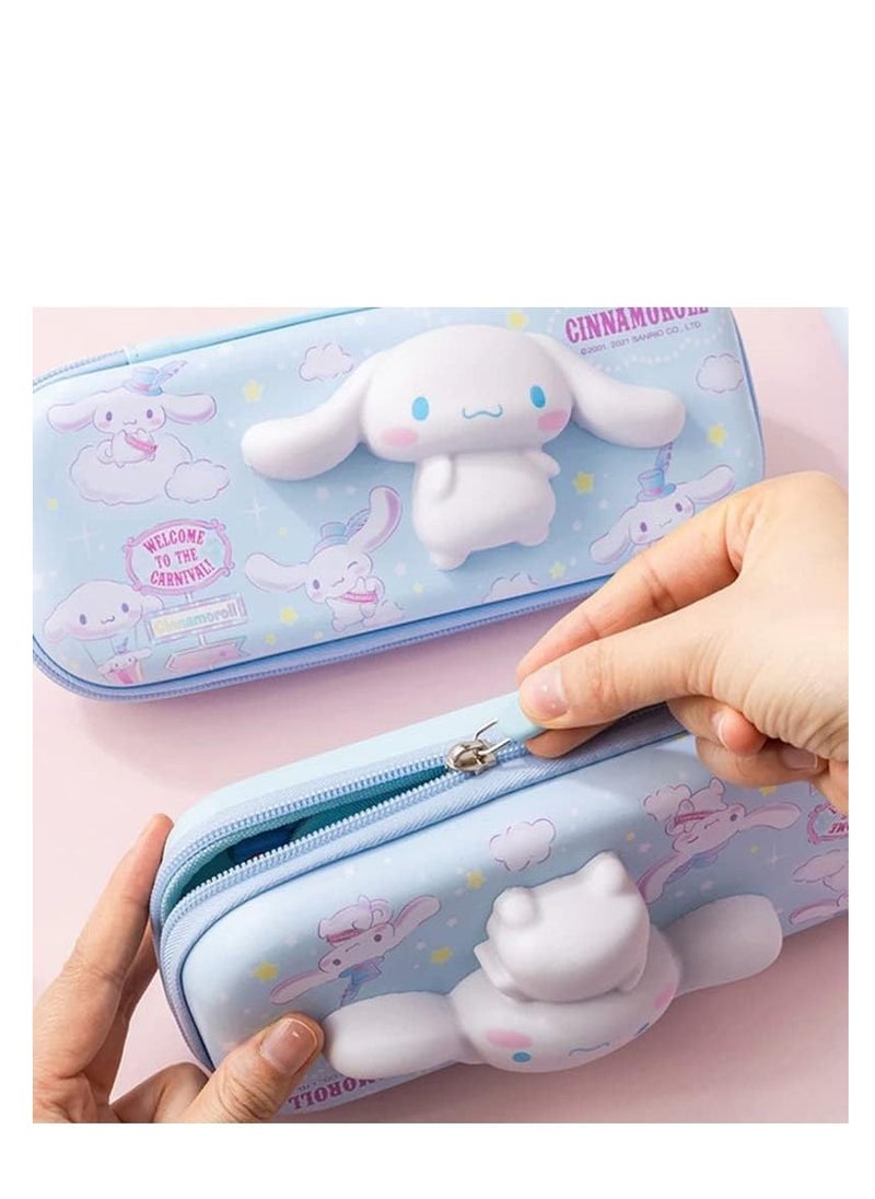 Generic - Kuromi My Melody Pencil Case For Girls School Supplies Cute Anime Cosmetic Bag Pouch Stationary Pencil Box For Kids Teens College Students (Cinnamoroll) - Image 1