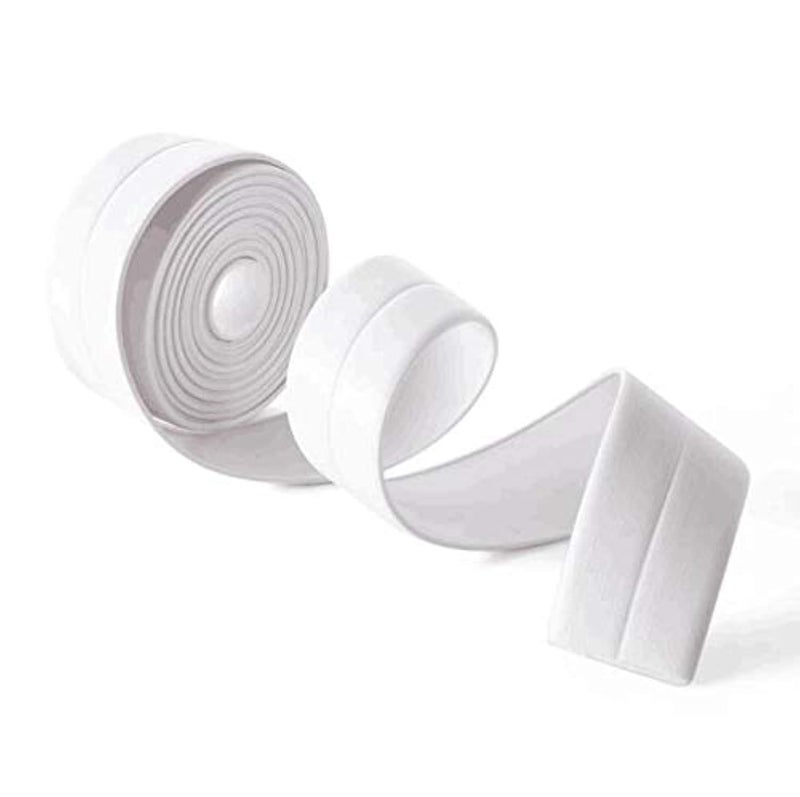 XCloud Tub and Wall Caulk Strip, Kitchen Caulk Tape Bathroom Wall Sealing Tape Waterproof Mildewproof Self-Adhesive Decorative Trim, (3.8 cm X 3.2 Meters) / PC, White