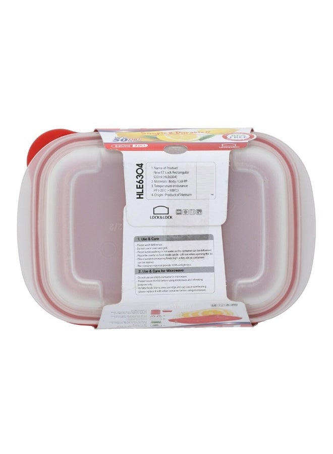 LOCK & LOCK E.Z Lock Airtight Food Storage Containers Set Bpa Free Durable Plastic Compact Design 520 ML 2 Pcs Pack - Image 3