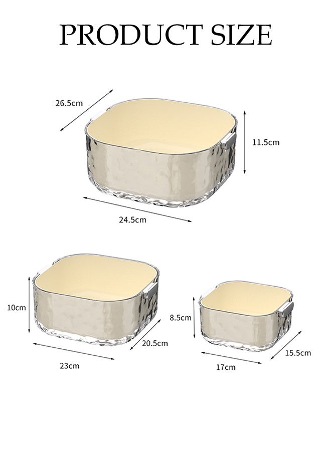 DUNISO مجموعة سلال تصريف متعددة الوظائف سلة تصريف قمع مصفاة سلة تصريف مزدوجة الطبقة مصفاة مطبخ منزلية سلة غسيل الخضروات بلاستيكية مع مقبض لغسل الفواكه، تصريف الخضروات وتخزين الطعام - Image 4