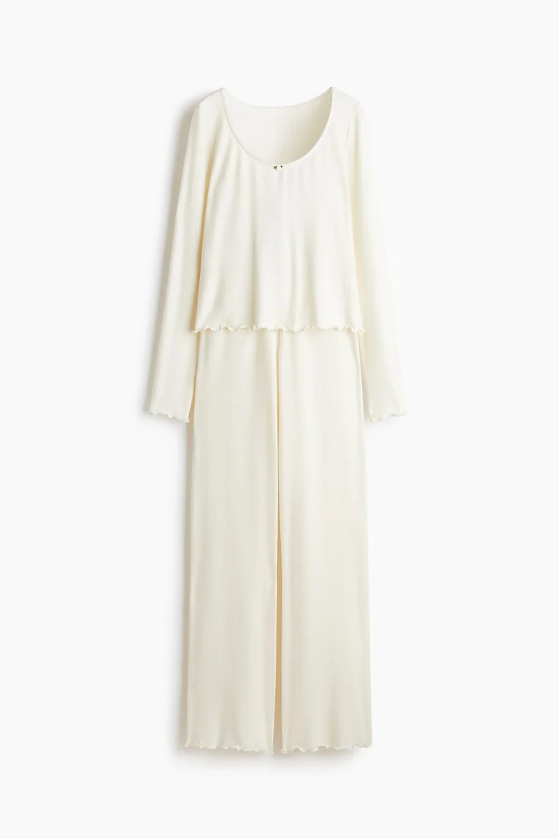 اتش اند ام بيجاما بحواف مدروزة