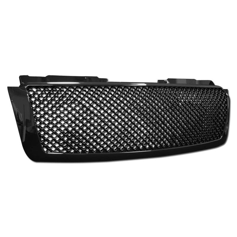 TLAPS 7422444569579 Compatible With 20072013 Chevy Avalanche 20072014 Tahoe Suburban Glossy Black Mesh Front Bumper Grill Grille 1Piece Design