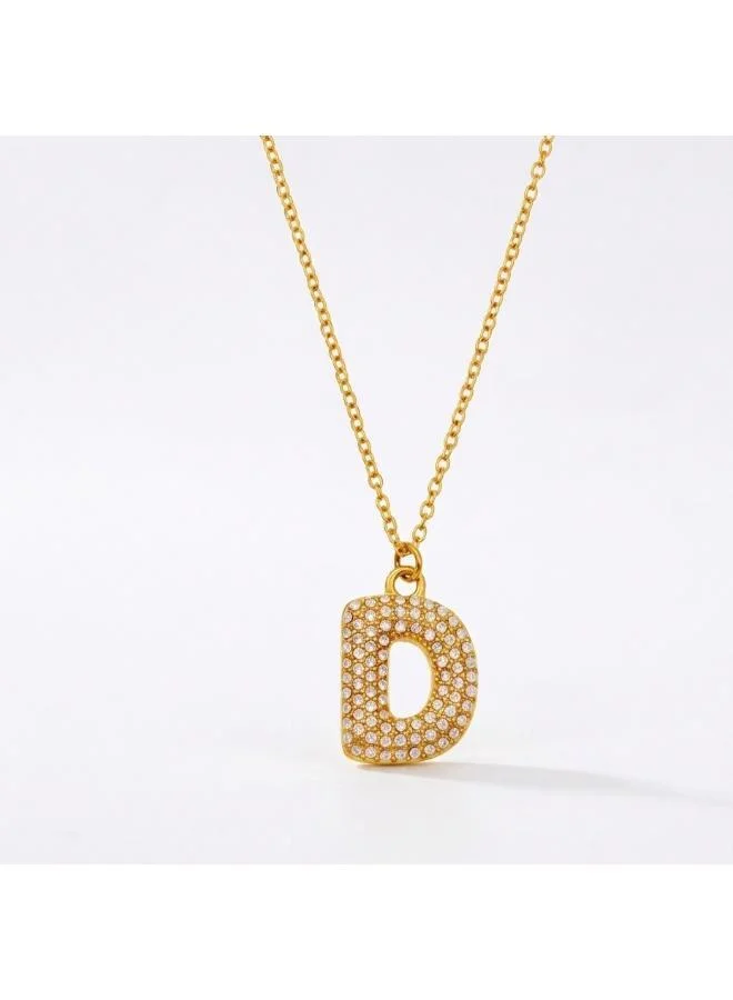 Letter D Bubble Initial Necklace