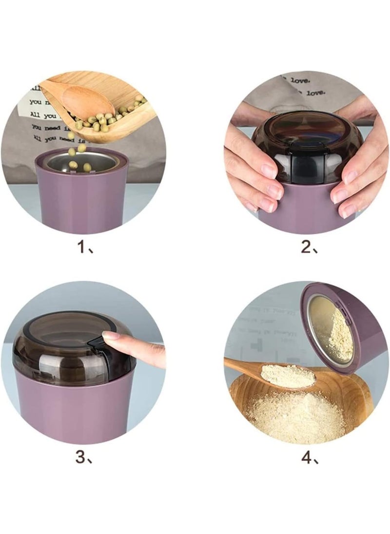 SEVIA Sevia Grinding Machine Grain Mill Crusher Household Small Chinese Herbal Medicine Dry MillOneButton StartElectric Spice Coffee Grinder for BeansPeppersSpicesHerbsNutsGrains  - Image 5