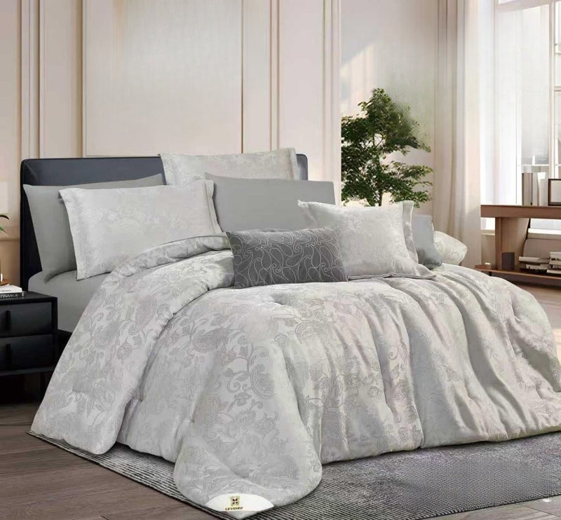 Luxury Jacquard Double Bedspread Set, 8 Pieces – Elegant Design and Royal Touch, Size 220*240 - Image 1