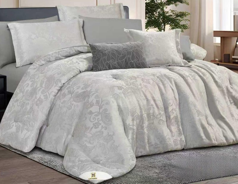Luxury Jacquard Double Bedspread Set, 8 Pieces – Elegant Design and Royal Touch, Size 220*240 - Image 2