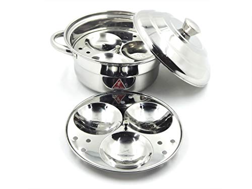 JEE ALTO Stainless Steel Idli Pot Compact Breakfast Idly Maker, Induction and Gas Stove Compatible Steamer Idli Cooker (6 Idly, Silver) - Image 2