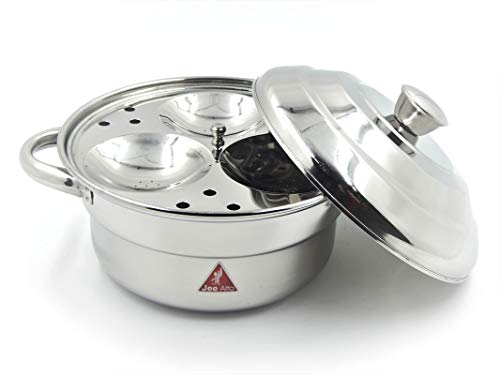 JEE ALTO Stainless Steel Idli Pot Compact Breakfast Idly Maker, Induction and Gas Stove Compatible Steamer Idli Cooker (6 Idly, Silver) - Image 1